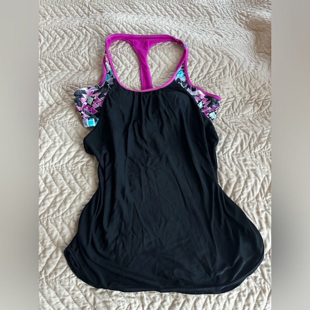 Tankini with built-in sports bra!